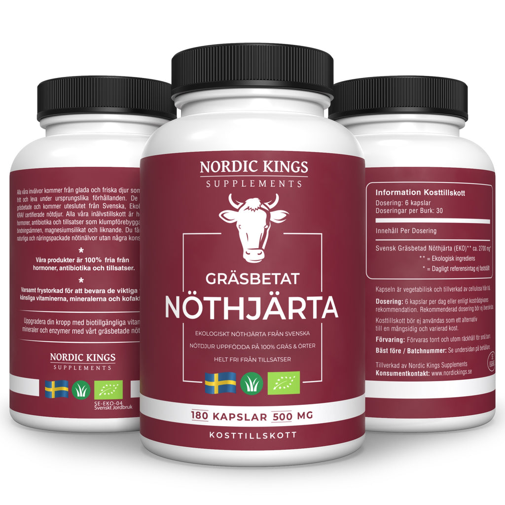 Grass-Fed Beef Heart Organic 180 Capsules